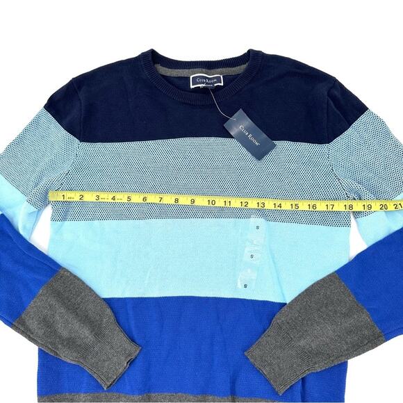 Club Room blue tone color block sweater Size S - Picture 9 of 9